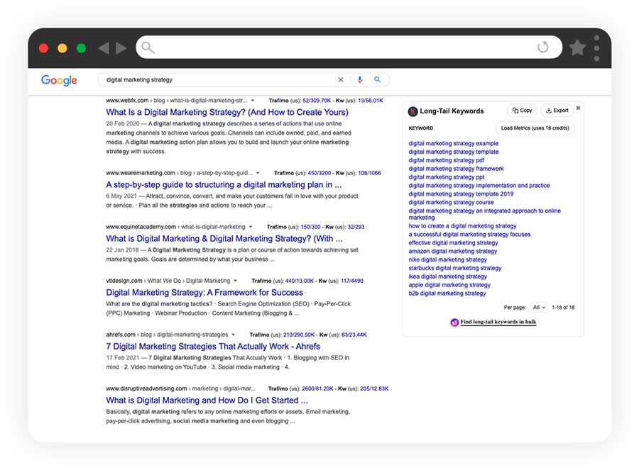 Finding keywords everywhere